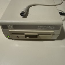 Commodore 1541 Disk Drive WORKING With Cables - Clean Case