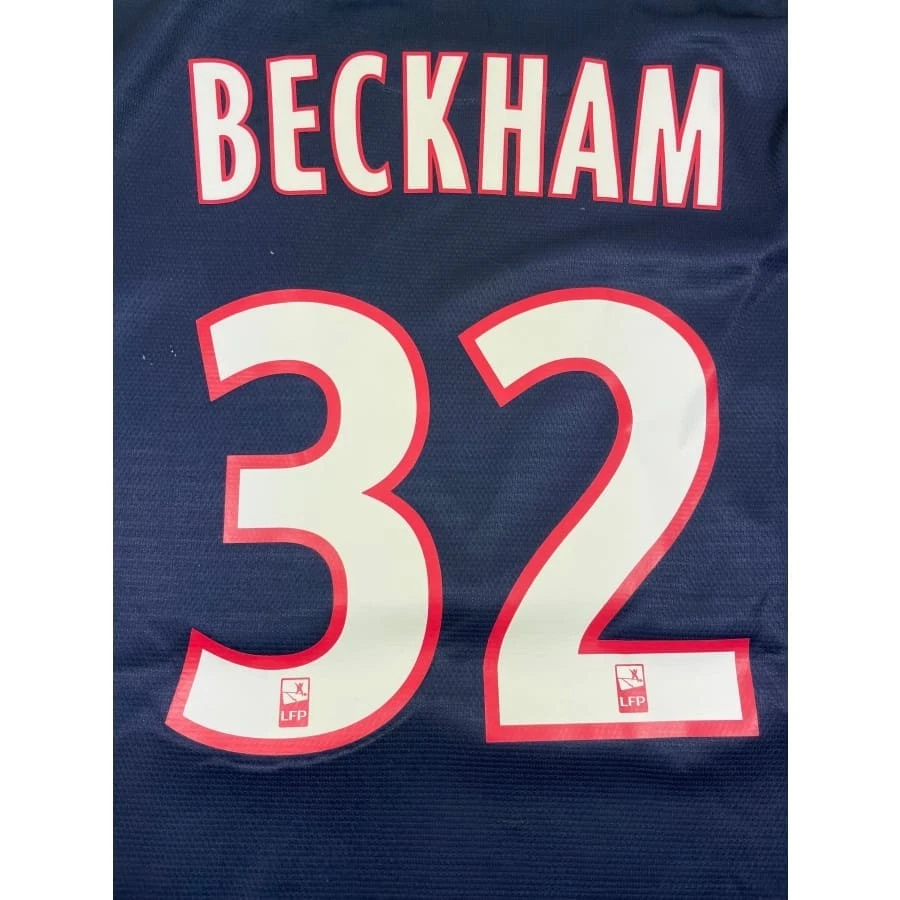 Maillot football vintage Paris Saint Germain #32 Beckham domicile saison 2013-20 - Photo 4/4