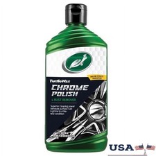 Chrome Polish Rust Remover Wheels Bumpers Trim Accessories Mirror Shine 10 oz US