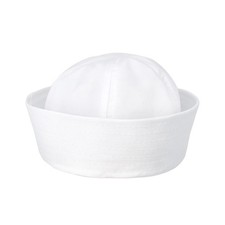 Cute White Doughboy Navy SAILOR Fishing Marine Popeye Costume Hat Cap 54cm