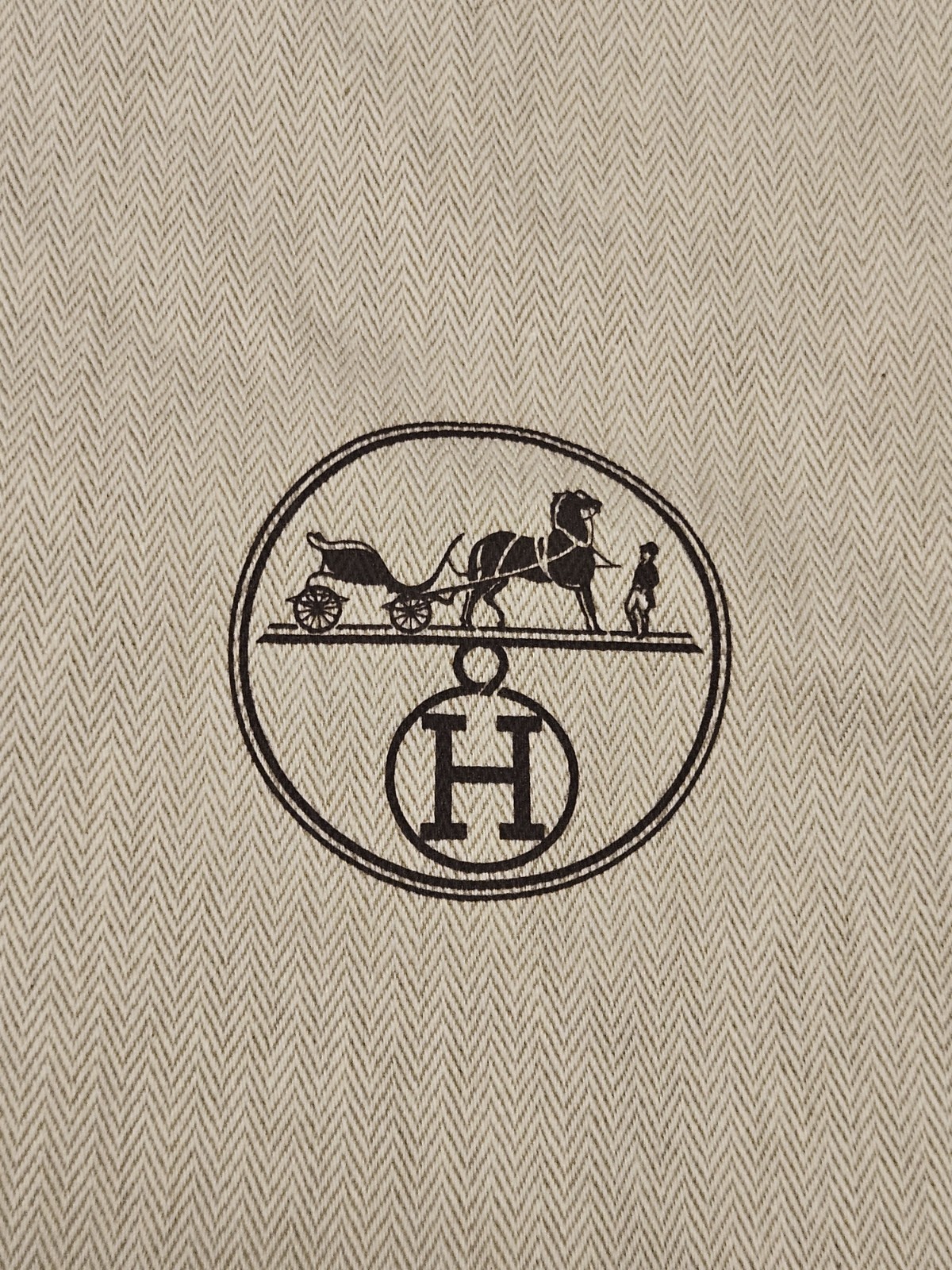 Authentic Hermes Paris Dust Bag Drawstring Pouch … - image 2