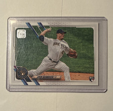 Topps 2021 Drew Rasmussen Rookie #377 Milwaukee Brewers MLB Baseball Card. rookie card picture
