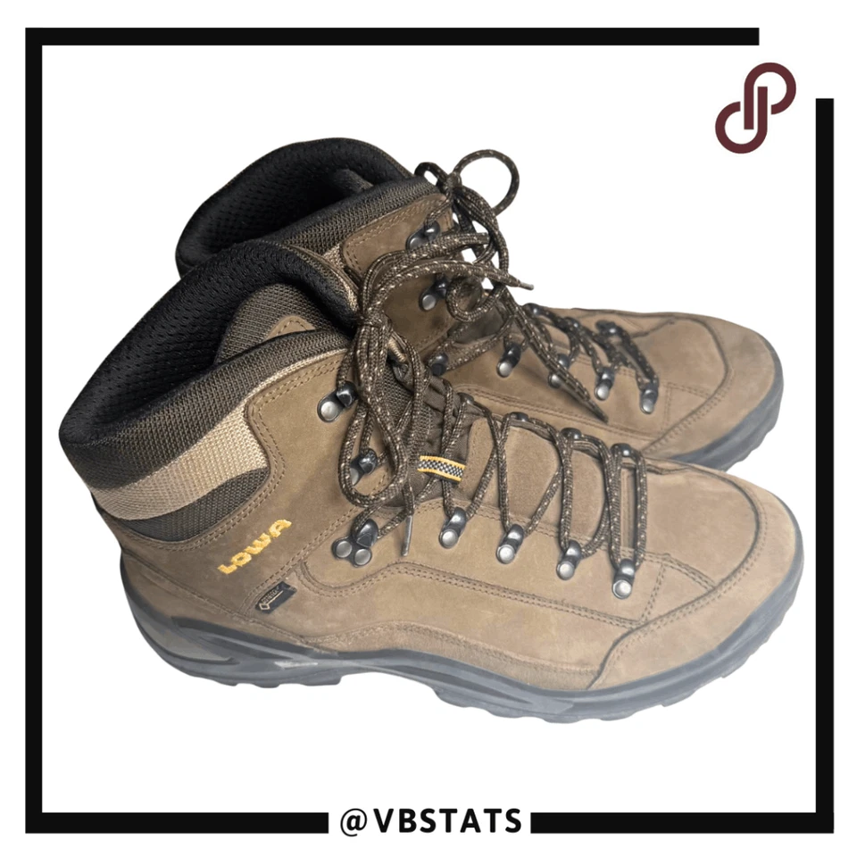 Lowa Hombres Nubuck Renegade GTX Medio Senderismo Con Cordones Trail Botas Zapatos Marrón Talla 12 Foto 2 de 4