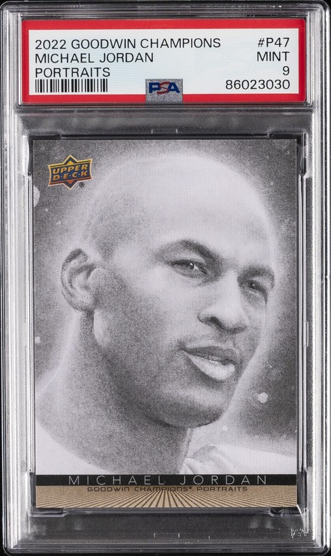 2022 GOODWIN CHAMPIONS PORTRAITS #P47 MICHAEL JORDAN PSA 9