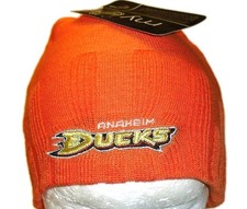 Anaheim Mighty Ducks Kids Youth Beanie Winter Hat Cap Orange Color New Tags Nhl