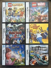 Lot of 6 Nintendo DS Video Game Cases - Include Manuals NO GAMES!