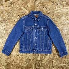 Vintage Y2K Levis Dark Wash Denim Trucker Jean Jacket Size Medium
