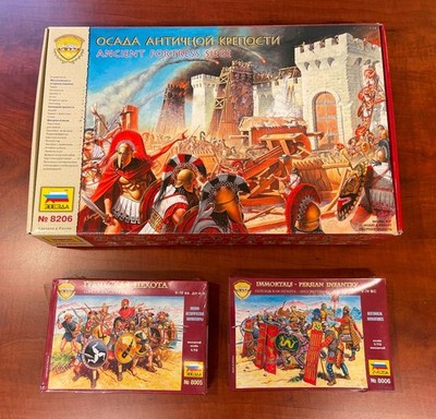 Ancient Fortress Siege 1/72 Age of Battles game by Zvezda  - Mint Plus Extras