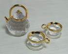 New ListingSwarovski Figurine Collectible Crystal Tea Set Memories 3 Piece Gold 174009 Nib
