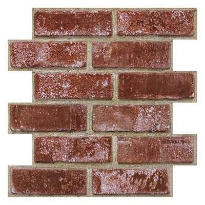 3D Peel and Stick Faux Brick Wall Panels 11.8'' x 11.8'' 10-Pack, Small Brick-L...