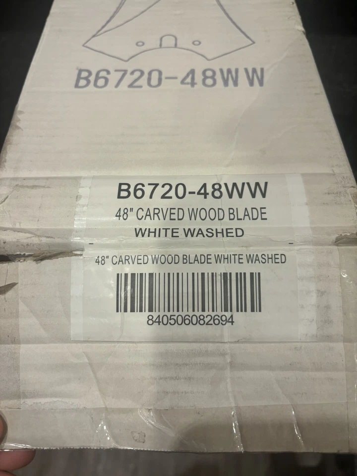 Fanimation Spitfire B6720-48WW Set of 3 White Washed Blades B6720-48 48 inch NEW - Image 4 of 4