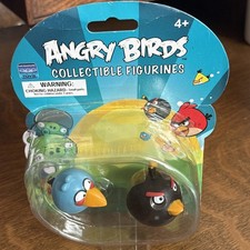 NEW Commonwealth App Toys Angry Birds Collectible Figurines BLACK AND BLUE BIRD