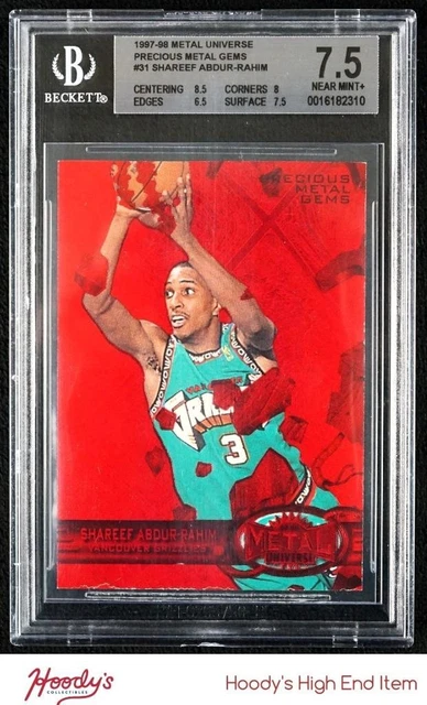 1997 Metal Universe Precious Metal Gem PMG Red Shareef Abdur-Rahim /100 BGS 7.5