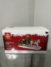 Home Accents Holiday Canterbury Lane Horse-Drawn Sleigh 6x4 New