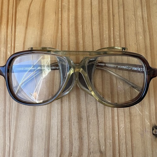 AO Safety F6000 VTG Z87-2 Safety Glasses With Wire Mesh Shields AOSafety