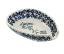 Blue Rose Polish Pottery Tulip Small Spoon Rest