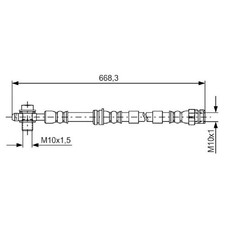 2x Bosch Bremsschlauch vorne 5Q0611701D 1 987 481 693