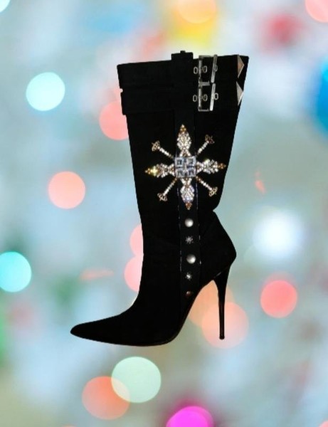 Women Vero Cuoio Boots Black Suede 37