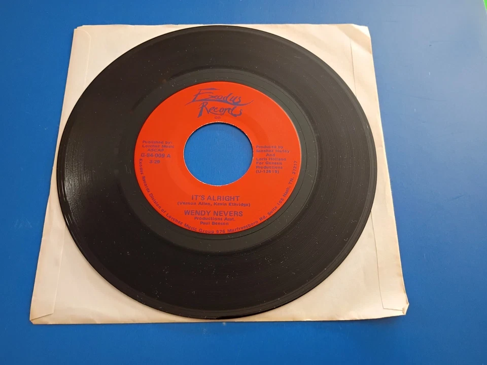It's Alright/Give Him.... WENDY NEVERS Exodus RARE Modern Soul Gospel Funk 45 NM - Image 3 of 4