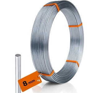 Aluminiumdraht Ø 8mm Erdungsdraht Alu Runddraht Blitzschutz Flexibel - Meterware