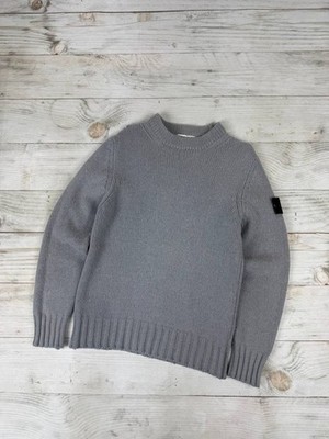 Vintage Stone Island 1998 Wool Knit Mock Neck Sweater Jumper Men