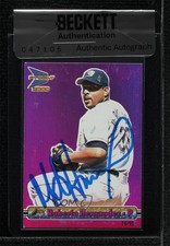 BAS 2000 Pacific Prism Holographic Purple 74/99 Roberto Hernandez #139 Auto 3c7