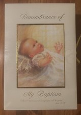 Padded Satin White Baptismal Keepsake Memory Box Gift With Gold Embossed Print