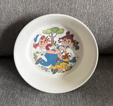 Vintage 1978 Oneida Deluxe Raggedy Ann Andy Child Cereal Bowl Melamine Retro