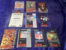 X10 SNES Manuals NFL FOOTBALL EARTHWORM JIM GOOD CONDITION SUPER NINTENDO