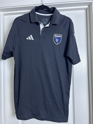 San Jose Earthquakes On-Field 2023 Training Polo Shirt Mens L Adidas MLS Soccer