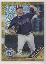 2019 Bowman Chrome Prospects Gold Shimmer Refractor 34/50 Ryan Weathers 5wg