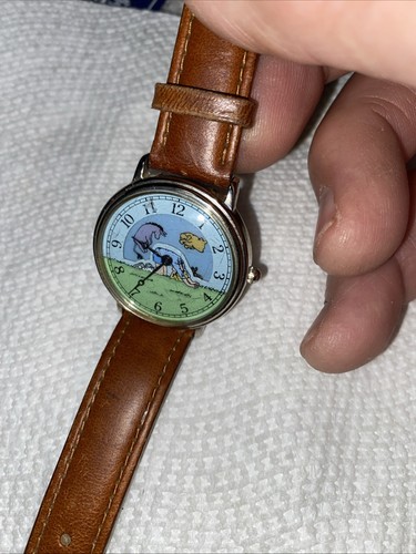 RARE Vintage Disney Winnie the Pooh Watch Blue Cloud Second Hand Pooh & Friends - Picture 3 of 12