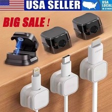 6/12Pcs Magnetic Cable Clips Cord Holder, Under Desk Cable Management