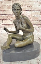 Art Deco Collection Art Deco French Bronze Seated Nude by Amedeo Gennarelli c19