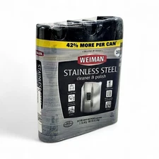 Weiman Stainless Steel Kitchen Home Appliance Cleaner + Polish, 17 oz - 3 Pack