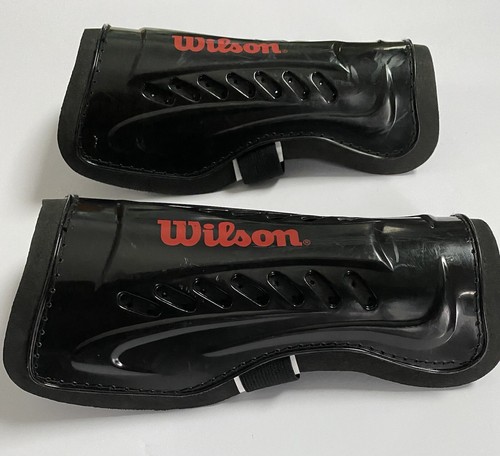 Wilson WSP2000 YOUTH Soccer Shin Guard Height: 4'2"-5'0" Black Red Lightweight - 第 5/7 張圖片