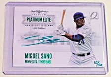 2014 Onyx Premium Platinum Elite Green Autograph Miguel Sano /50 Twins Auto