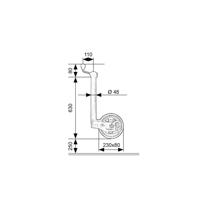 AL KO Stützrad Premium mit Stützlastwaage 300kg Wohnwagen Anhänger ALKO - Bild 2 von 3