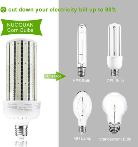 AC277-480V LED Bulb 100W Corn Cob Light Bulb E39 5000K Lamp Replace for 400W HID - Picture 8 of 11