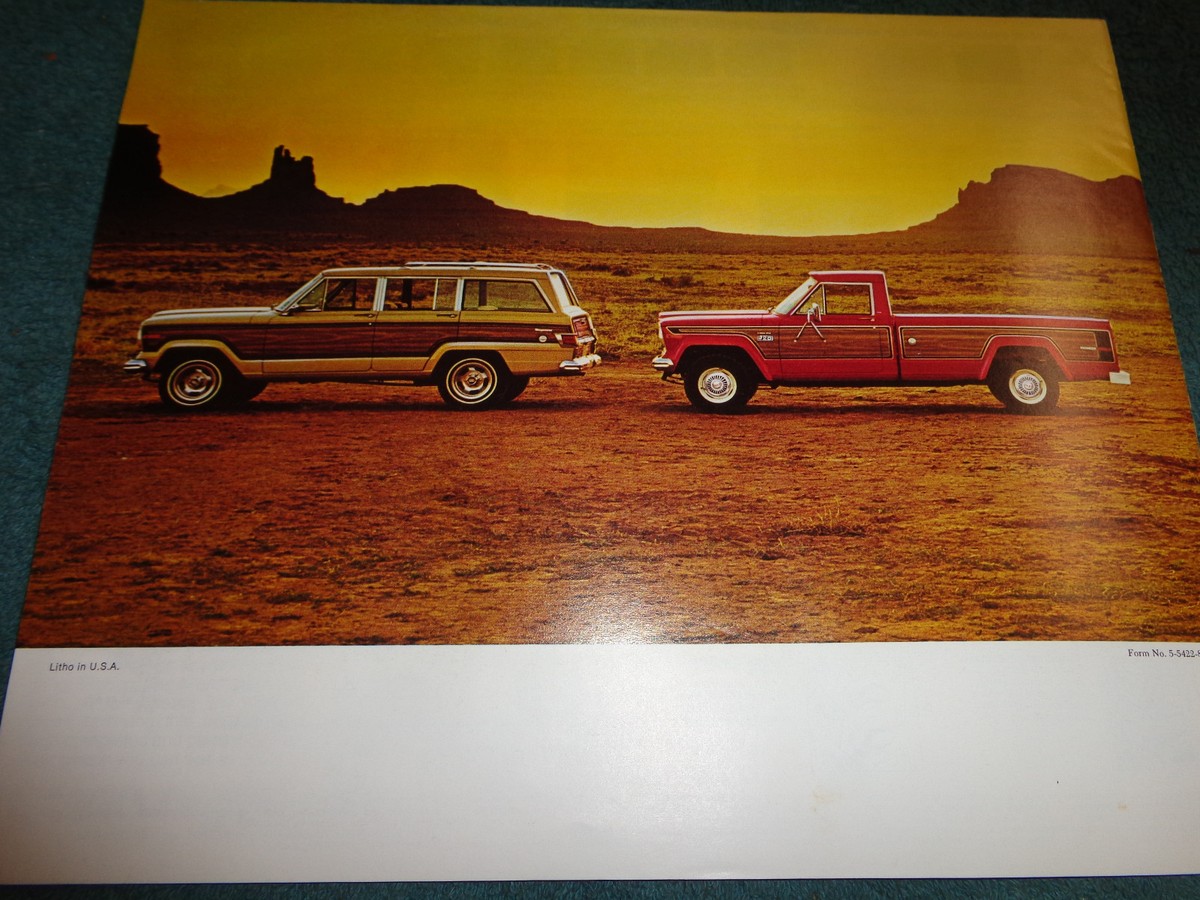 1975 JEEP SALES BROCHURE ORIG. CJ-5 CHEROKEE PICKUP WAGONEER AUTO