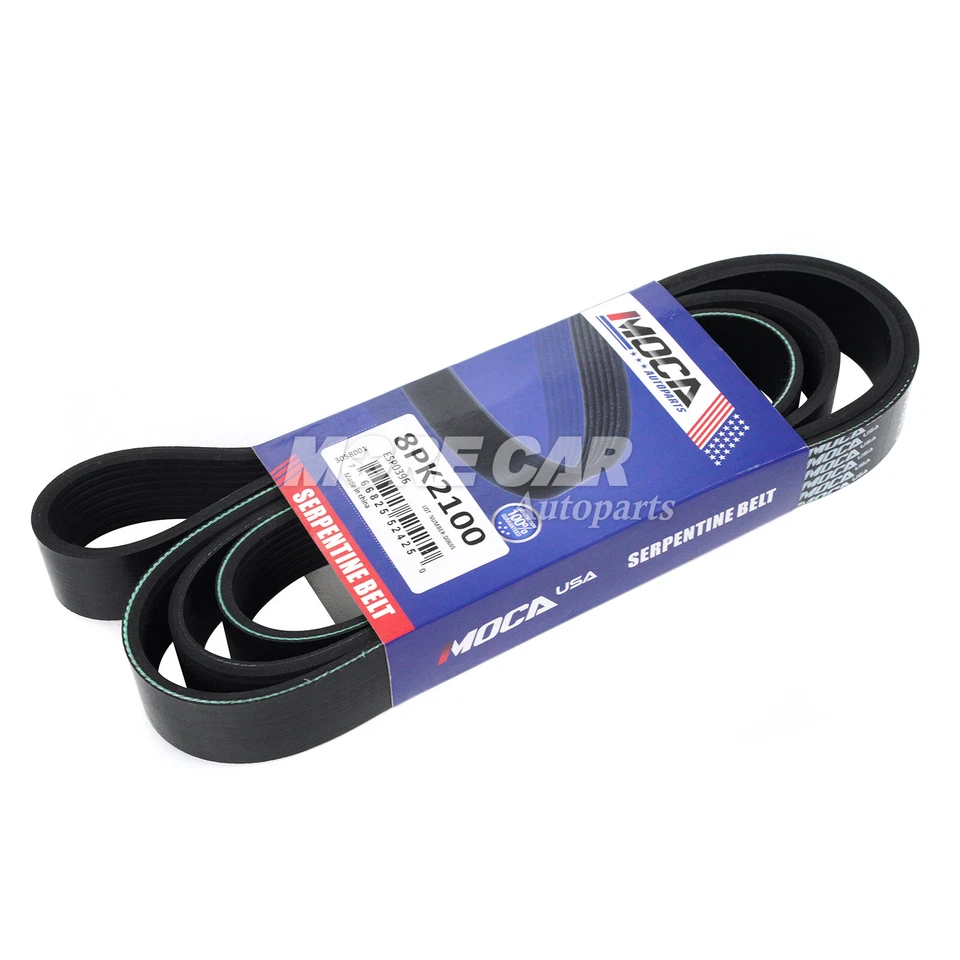 Cinturón serpentino EPDM 8PK2100 para Chevrolet Camaro 16-19 17-20 Cadillac CTS 6,2 L Foto 3 de 4