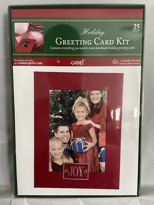 GARTNER STUDIOS HOLIDAY GREETING CARD KIT (25) HANDMADE CHRISTMAS HOLIDAY JOY