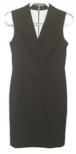 CALVIN KLEIN black sleeveless dress cotton polyester blend women's size 4