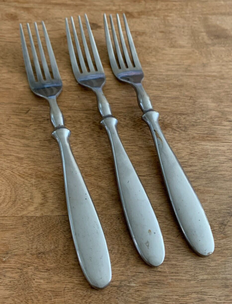 3 Dinner Fork JC Penney Stainless Chris Madden China Satin eBay