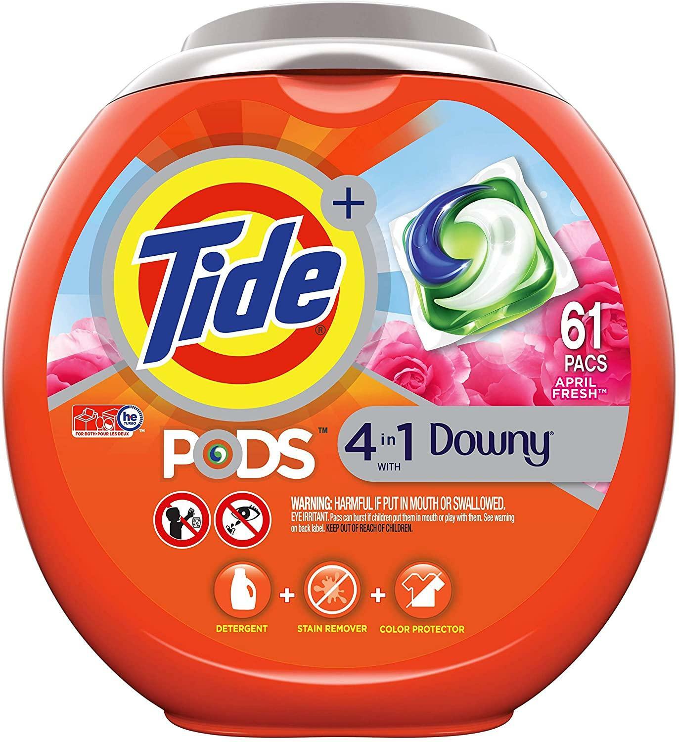 61 Tide PODS Plus Downy 4-in-1 Turbo Laundry Detergent ...