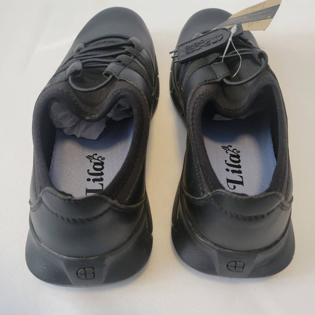 Shoes For Crews Lila Shoes Womens 8.5 Black Lace Up Low Heel Sneaker