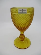 VISTA ALEGRE BICOS AMBER WATER GOBLET - 6 3/4" x 3 3/8"  0408I