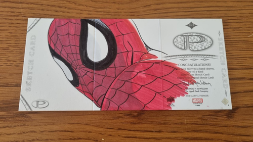 Marvel Premier Artists Sketch card Upper Deck - 1 of 1 Spider-Man 2014 - Picture 3 of 4
