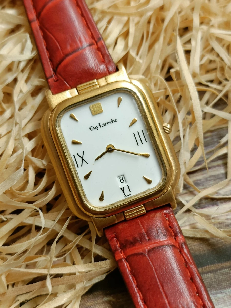 AUTHENTIC GUY LAROCHE SWISS QUARTZ MEN S MINT WHITE DIAL DATE
