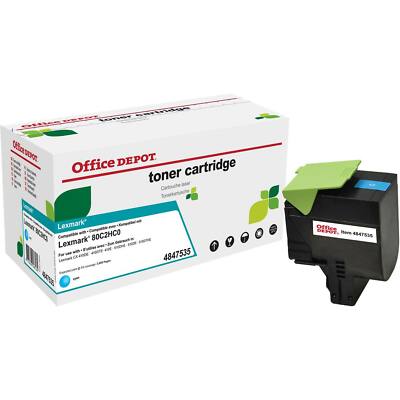 Kompatibel Lexmark 802HC Tonerkassette Cyan Office Depot CX 410 CX 510 DHE